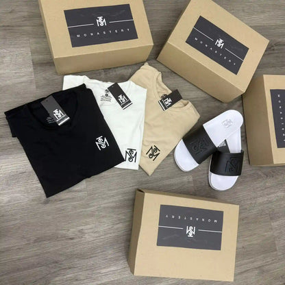 COMBO MONASTERY 3 CAMISETAS Y  1 SANDALIA