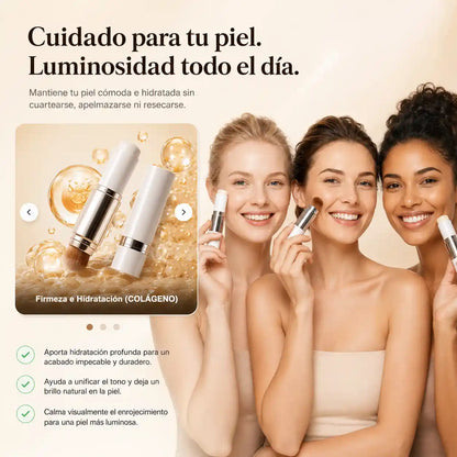 LumiStick Cover™ - Base de maquillaje en barra que cambia de color con cápsulas de colágeno