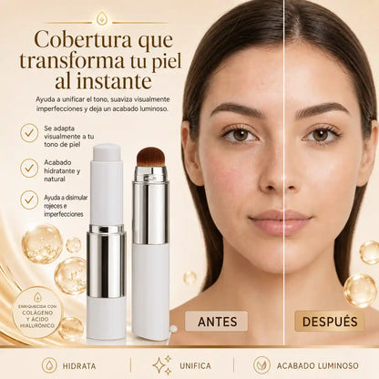 LumiStick Cover™ - Base de maquillaje en barra que cambia de color con cápsulas de colágeno