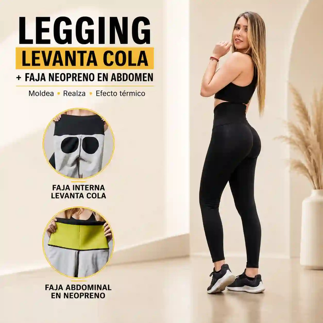 LEGGINS LEVANTA COLA Y FAJA NEOPRENO™