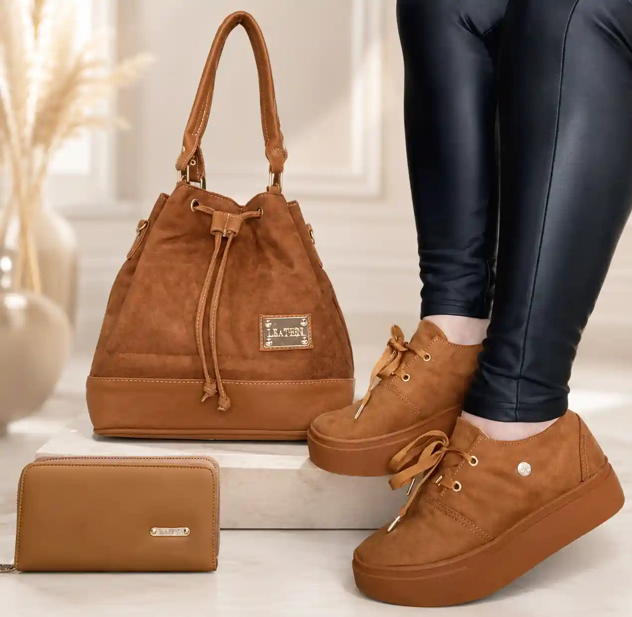 Combo Glamour 3 en 1™ - zapatos plataforma + bolso + billetera