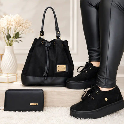 Combo Glamour 3 en 1™ - zapatos plataforma + bolso + billetera