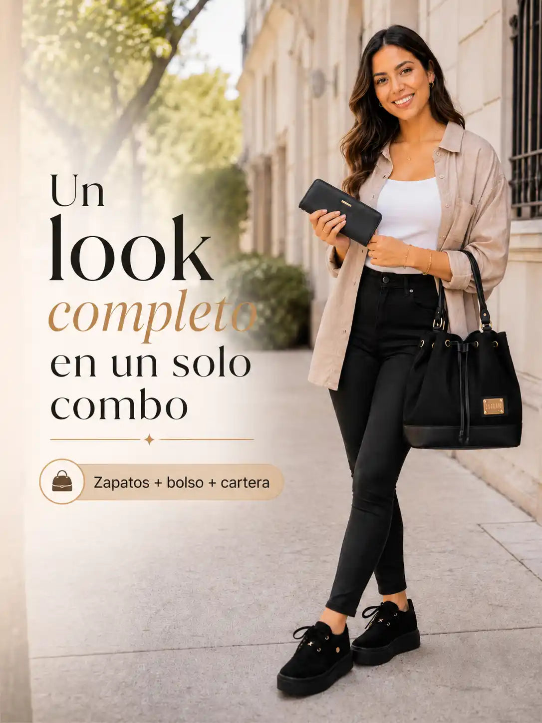Combo Glamour 3 en 1™ - zapatos plataforma + bolso + billetera