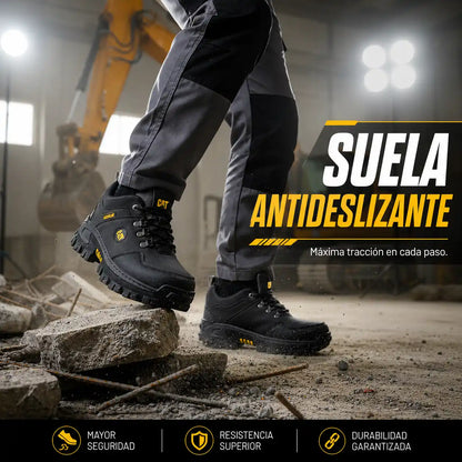 Combo Zapatos de Seguridad  Punta de Acero + Gorra y Caja