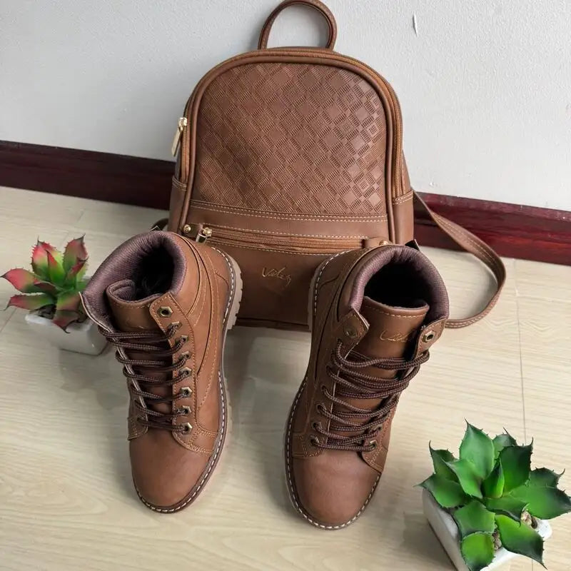 Botas + Bolso Combo estilo Vélez.