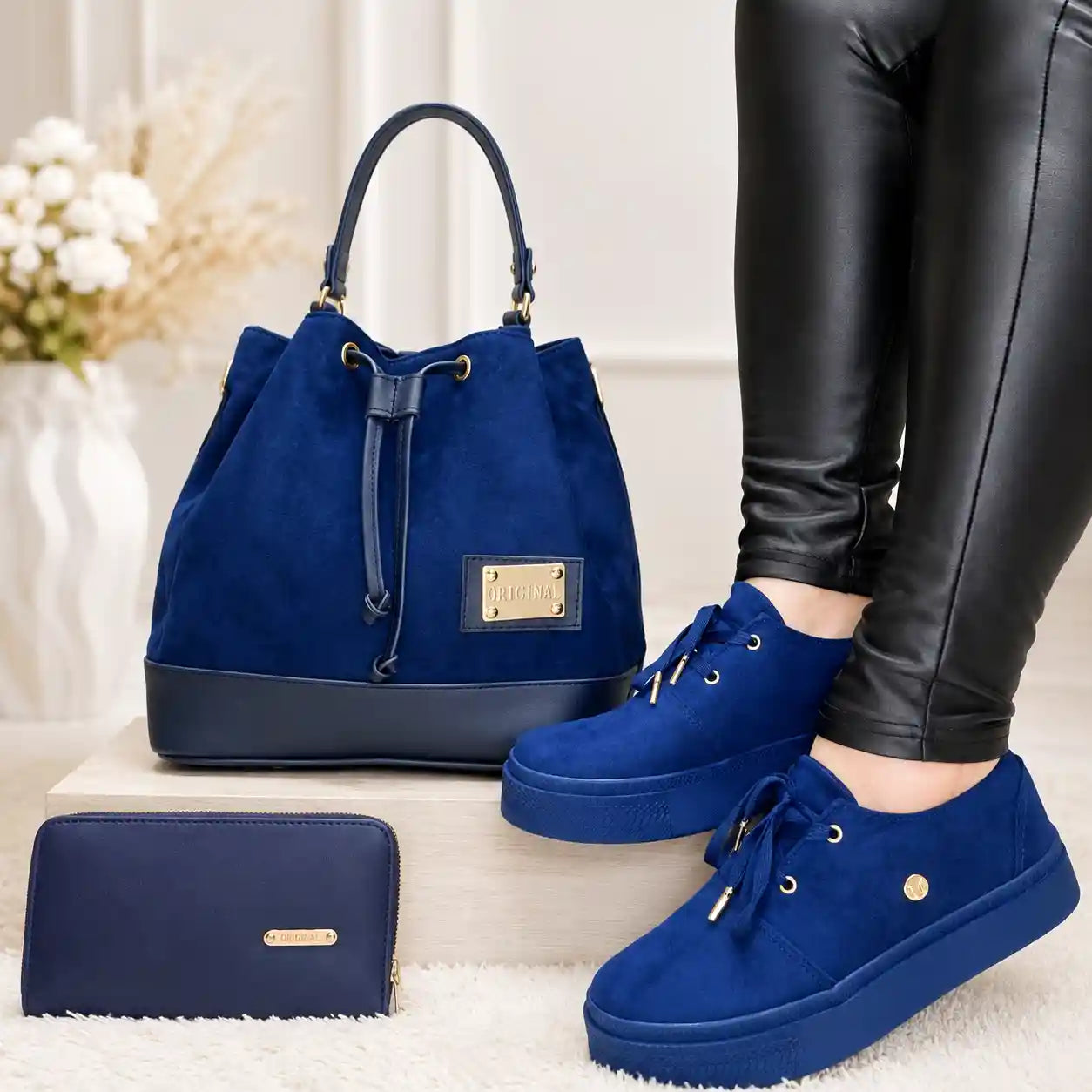 Combo Glamour 3 en 1™ - zapatos plataforma + bolso + billetera